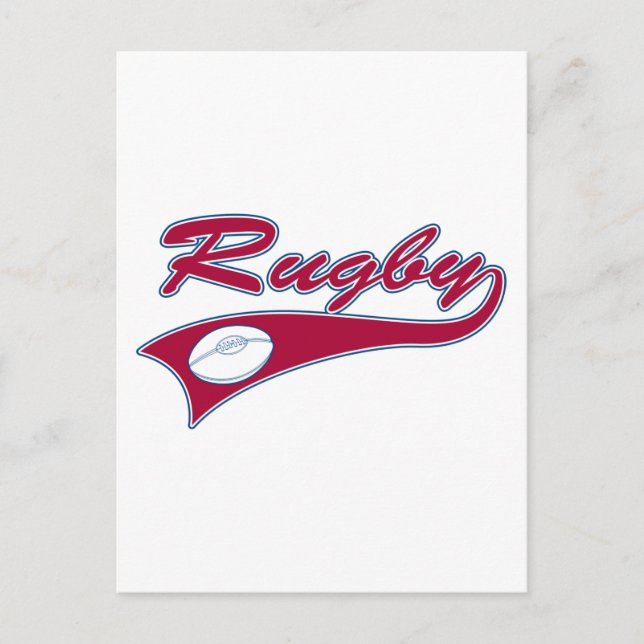 Retro Rugby Postkarte (Vorderseite)
