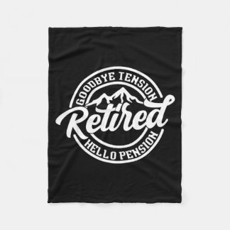 Retro Ruhestand Auf Wiedersehen Anspannung Hallo R Fleecedecke