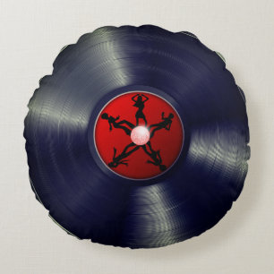 Retro-Rundwurfpilz Rundes Kissen