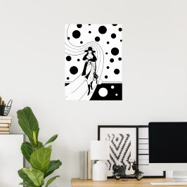 Retro Runway Model, Vintag Art Deco Mode Poster