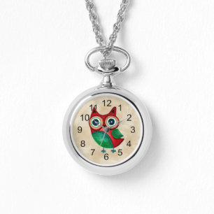 Retro Rustic Custom Owl Armbanduhr