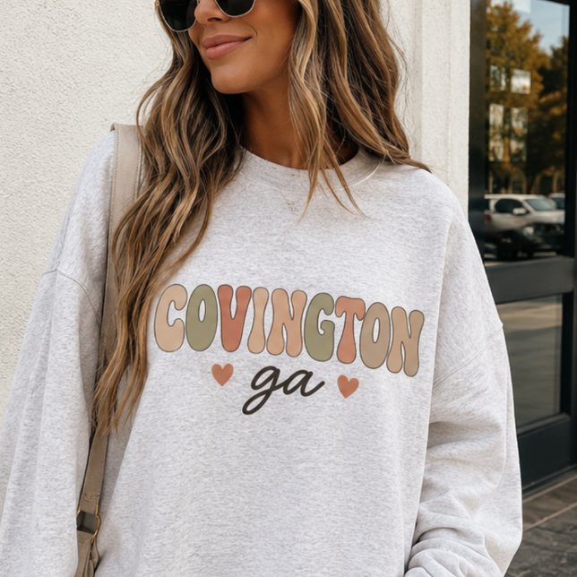 Retro Rustikal Covington Georgia Sweatshirt (Von Creator hochgeladen)