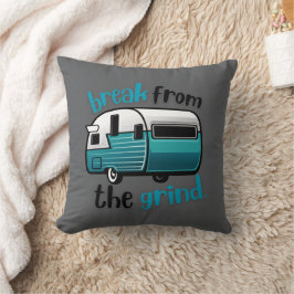 Retro RV Aquamarin BFTG Pilz Kissen