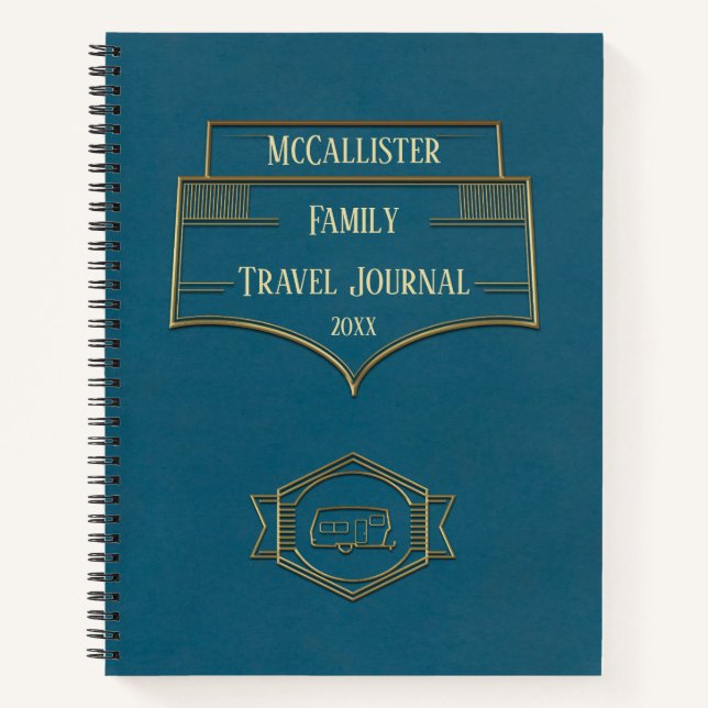 Retro RV Camper Travel Journal Notizbuch (Vorderseite)