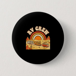 Retro-RV-Crew Familien-Camping-Straßenabenteuer Button