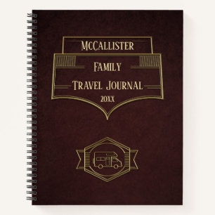 Retro RV Motorhome Reisejournal Notizbuch