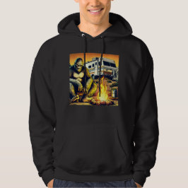 Retro RV Sasquatch Camping Hoodie