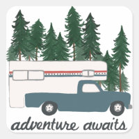 Retro RV Truck Camper RVing Abenteuer