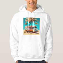 Retro RV und Palmen Hoodie