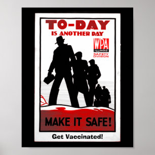 Retro Safety Poster/Pro Impfstoffplakat Poster