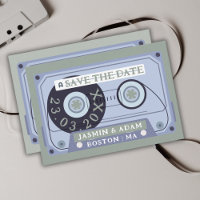 Retro Sage Green Cassette Tape Hochzeit