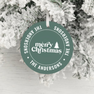 Retro Sage Grüne Weihnachten Moderne Minimal einzi Keramik Ornament