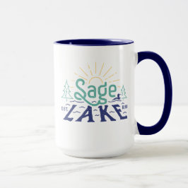 Retro Sage Lake 15oz Tasse