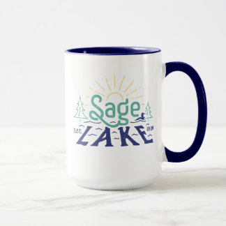 Retro Sage Lake 15oz Tasse