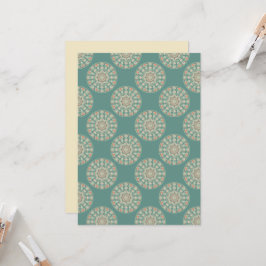 Retro Sage & Sand Verziert Polka Dot Mandala Einladung