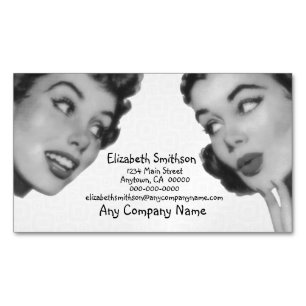 Retro sagen Sie Magnetische Visitenkarte