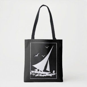 Retro Sailboat-Silhouette