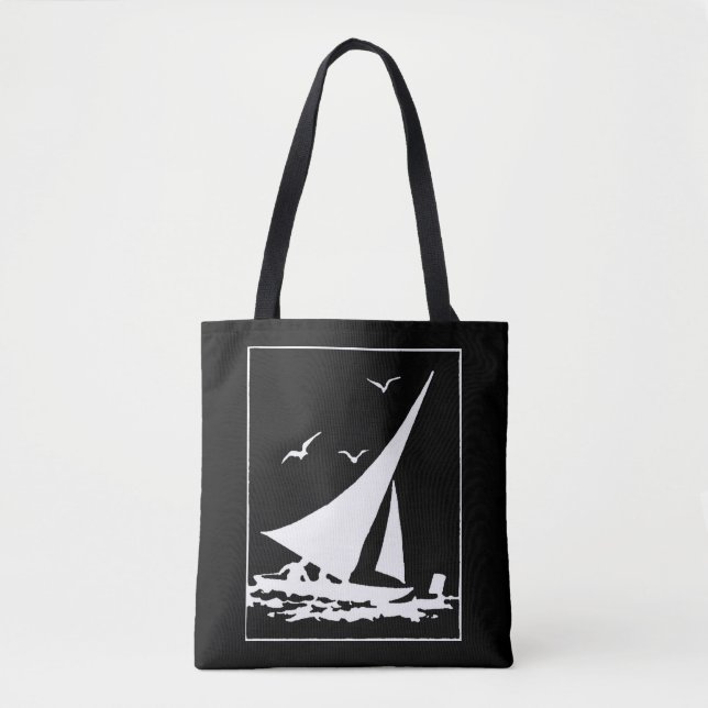 Retro Sailboat-Silhouette (Vorderseite)