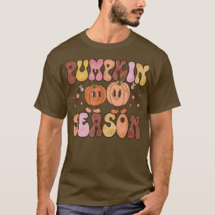 Retro Saison Pumpkin Gewürz Der sonnige Fall Gebe T-Shirt