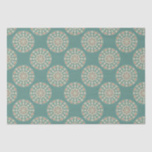Retro-Salbei- und Sand-Ornament-Blumen-Polka-Dot-M