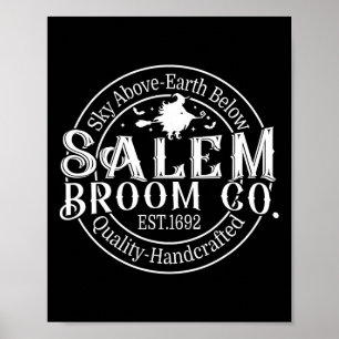 Retro Salem Broom Company Est 1692 Maschinenhalle Poster