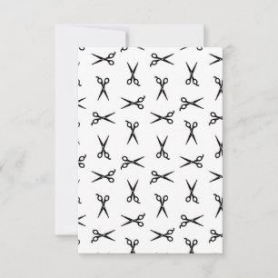 Retro Salon-Haar Scissors Dankeskarte