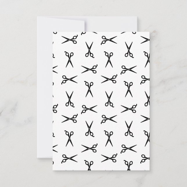 Retro Salon-Haar Scissors Dankeskarte (Vorderseite)