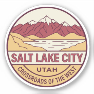 Retro Salt Lake City Utah Vintage Bergsee Aufkleber