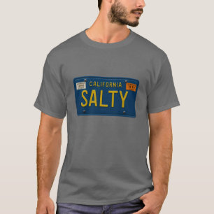 Retro Salty 1969 California Nummernschild Grafik T-Shirt