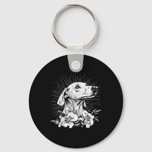 Retro Saluki Dog Lover Tattoo Style _1 Schlüsselanhänger