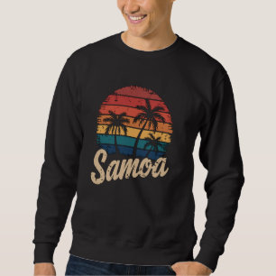 Retro Samoa, Spaß am tropischen Sonnenuntergang un Sweatshirt
