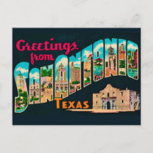 Retro-San-Antonio-Grußkarte 