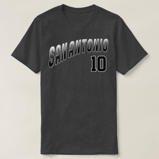 Retro San Antonio Nummer 10 1 T-Shirt (Design vorne)