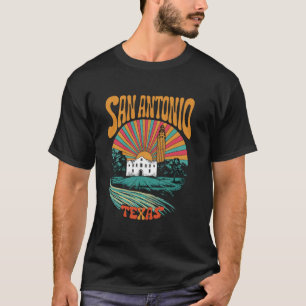 Retro San Antonio Texas City Skyline Vintag T-Shirt