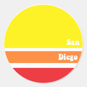 Retro San Diego Aufkleber