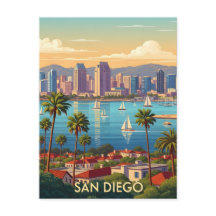 Retro San Diego Kalifornien Küstenhimmel