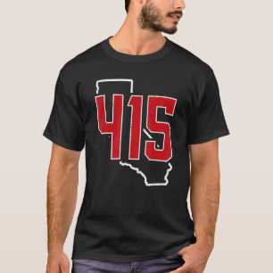 Retro San Francisco Area Code 415 Vintage throwbac T-Shirt