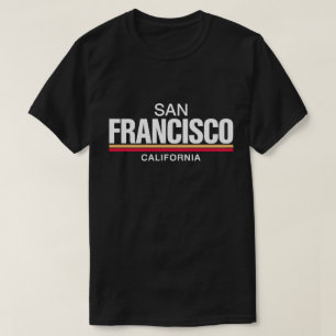 Retro San Francisco Kalifornien Vintage Streifen T-Shirt