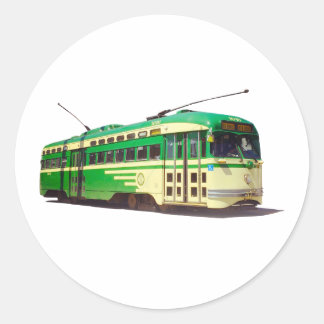 Retro San Francisco Muni Zug Runder Aufkleber