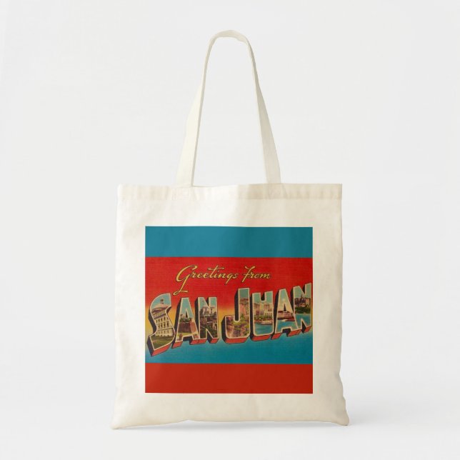 Retro San Juan Greeting Tasche (Vorne)