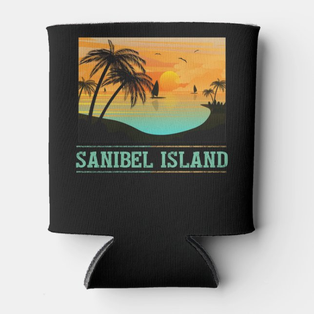 Retro Sanibel Island Florida Tropical Sunset Beach Dosenkühler (Vorderseite)