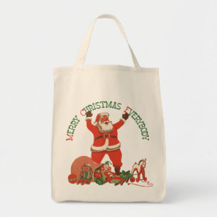 Retro Sankt-Weihnachtstasche Tragetasche
