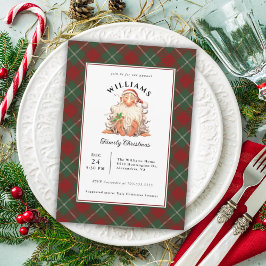 Retro Santa Annual Family Christmas Celebration Einladung