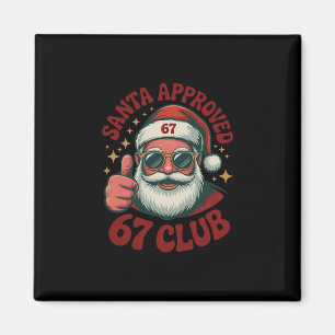 Retro Santa Approved 67 - Klick Weihnachten 67 Mem Magnet