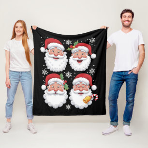 Retro Santa Christma gibt Weihnachten-Matching-Fam Fleecedecke