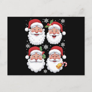 Retro Santa Christma gibt Weihnachten-Matching-Fam Postkarte