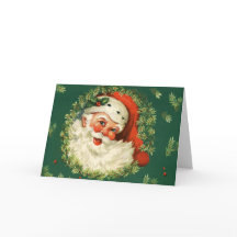 Retro Santa Christmas Card