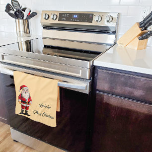 Retro Santa Christmas Geschirrtuch