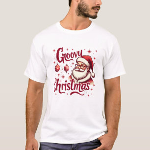 Retro Santa Christmas - Groovy Holiday Style T-Shirt