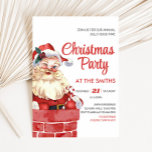 Retro Santa Christmas Party Einladung<br><div class="desc">Verbringen Sie den Feiertagssjubiläum mit unserer individuell gestaltbaren Weihnachtsdruckeinladung,  die sich perfekt für Ansammlungen und Familienfeiern eignet. Mit eleganten Designs und leicht zu bearbeitenden Texten Set diese Einladung den Ton für eine fröhliche Urlaubssaison. 45SE A</div>